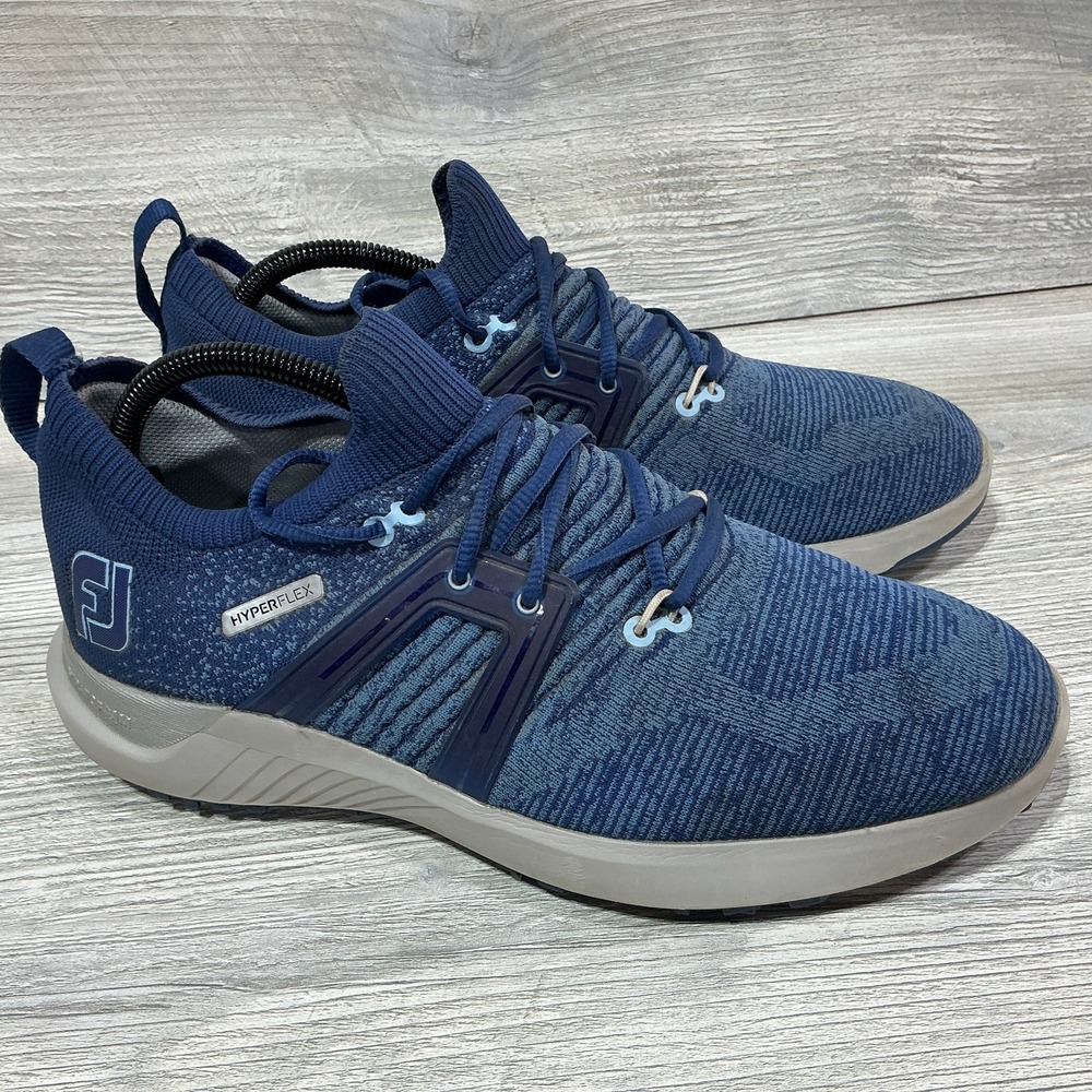 Footjoy Hyperflex Mens Size 8.5 M Blue 51082 Lace Up Athletic Spike Golf Shoes